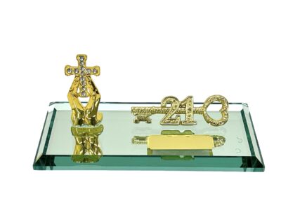 TK2143 DIAMANTE CROSS IN PRAYING HANDS KEY