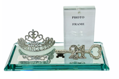 TK2055 PRINCESS CROWN WITH FRAME KEY